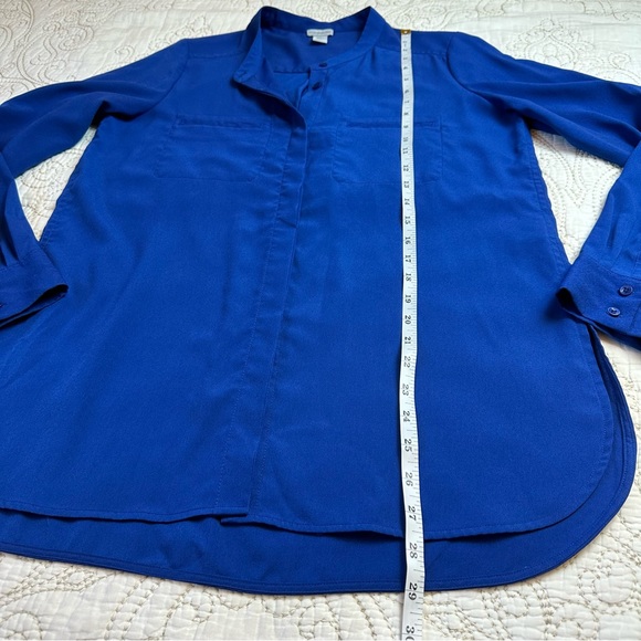 Paraphrase blue lightweight button down shirt - Picture 2 of 7